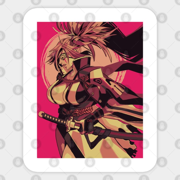 Baiken Guilty Gear Sticker by abdul rahim